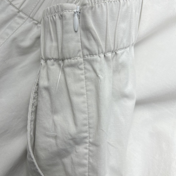 Eileen Fisher Pants 1X Light Gray Wide Leg Elastic Waist Side Zip Organic Cotton - Picture 4 of 13